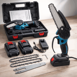 AKU Ruční řetězová pilka 4″ + 2 baterie včetně kufříku